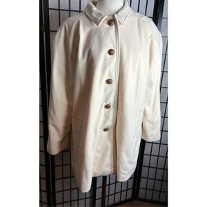 Kashmiracle Cream Button Up Dress Coat